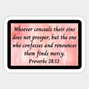 Bible Verse Proverbs 28:13 Sticker